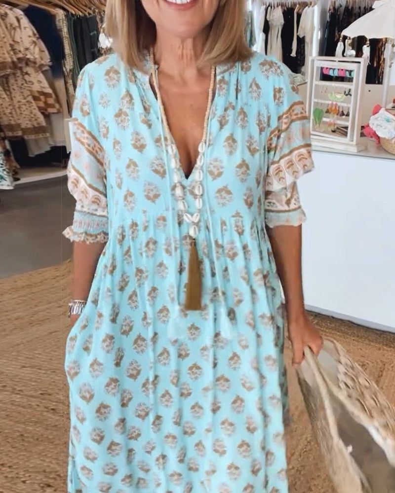 Atelier Élégance™ | Tunique Boho avec Franges