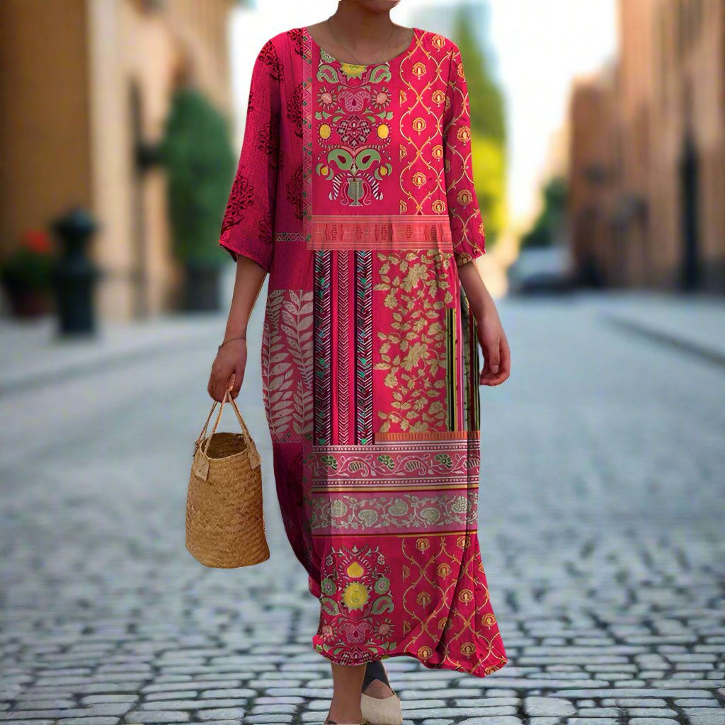 Atelier Élégance™ | Marlene robe maxi boho à coupe décontractée