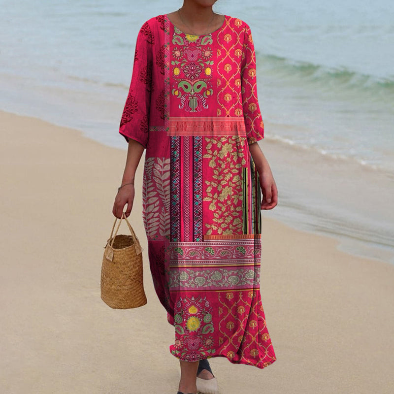 Atelier Élégance™ | Marlene robe maxi boho à coupe décontractée