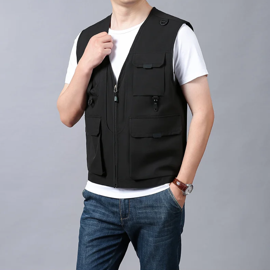 Atelier Élégance™ | Gilet cargo respirant multi-poches