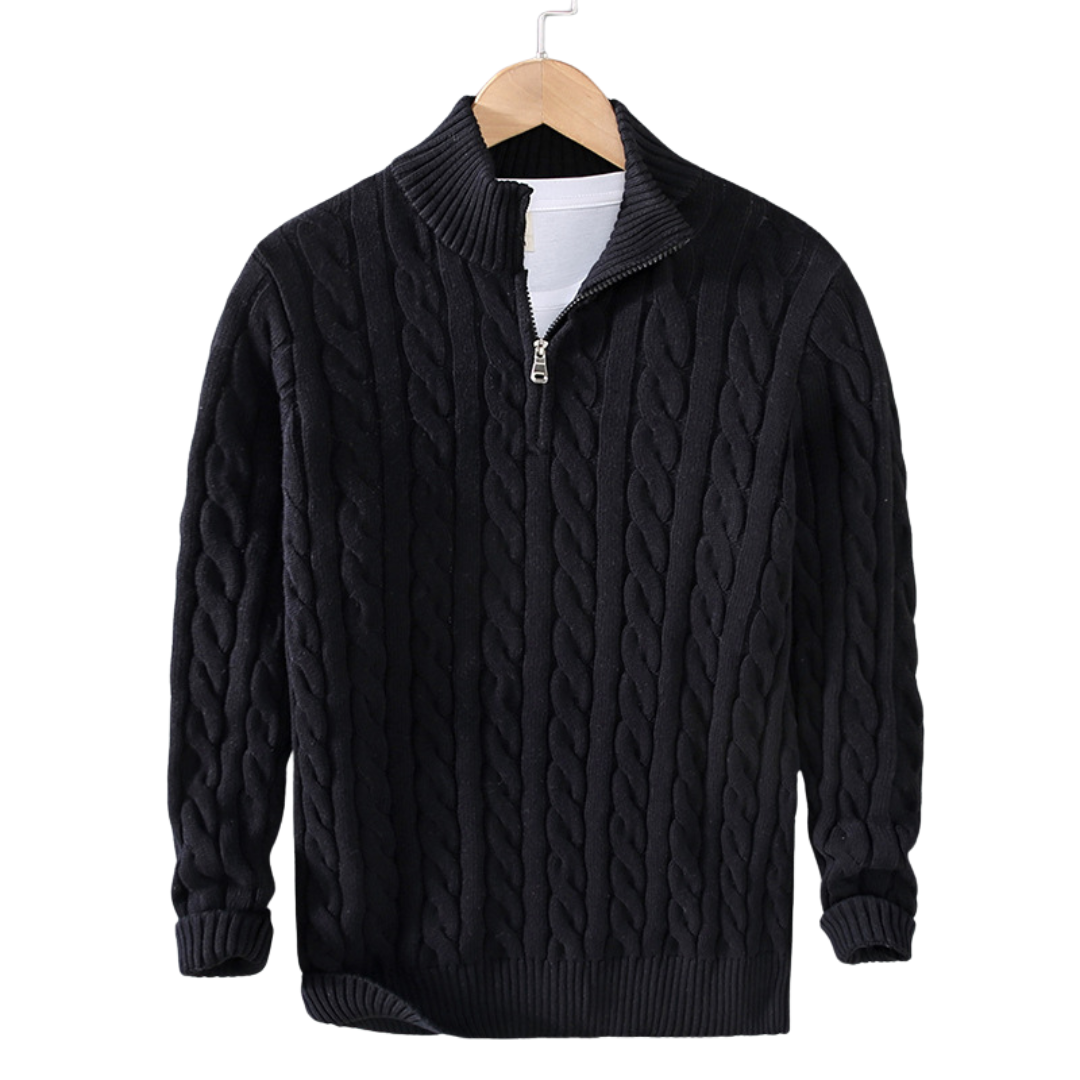 Atelier Élégance™ | Pull demi-zippé