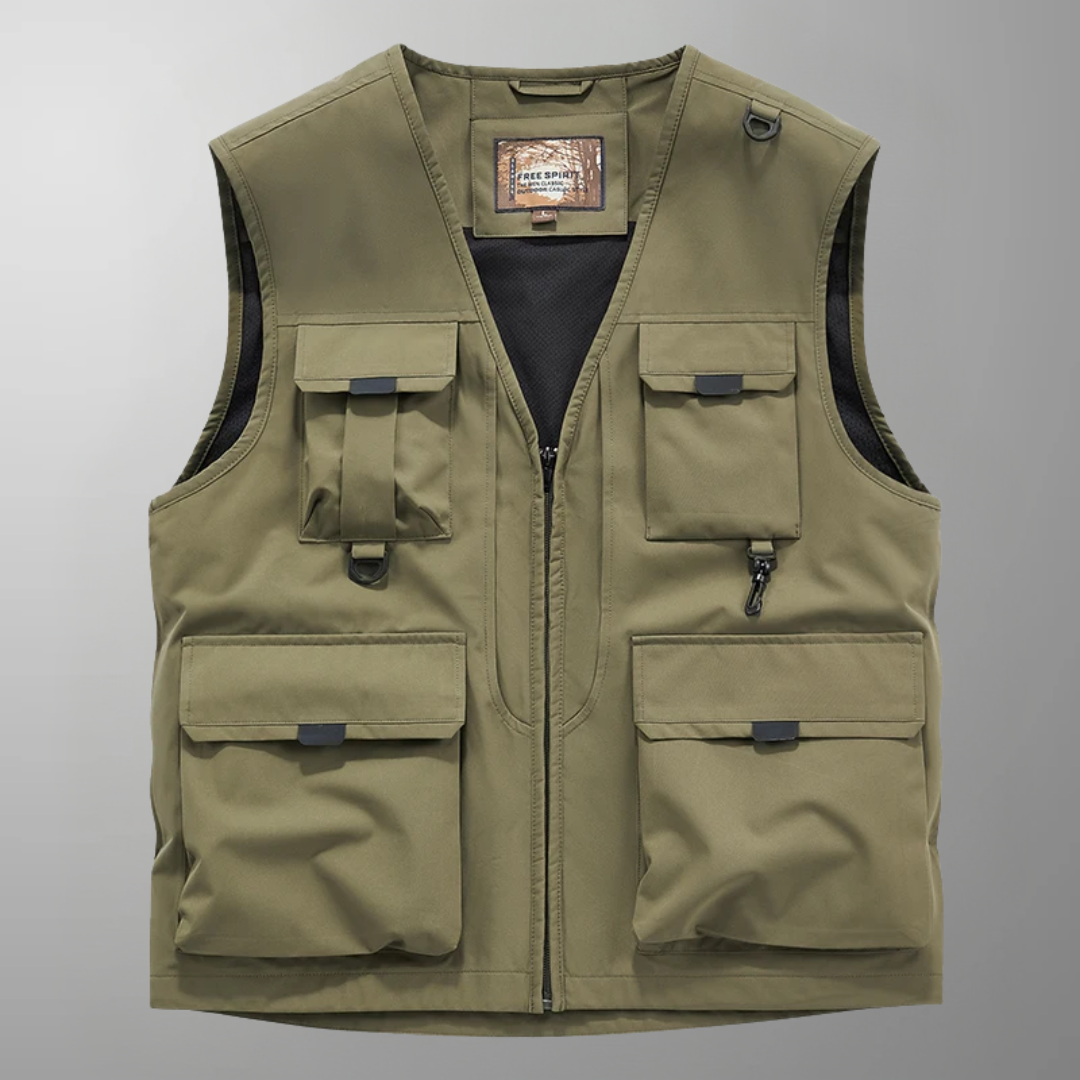 Atelier Élégance™ | Gilet cargo respirant multi-poches