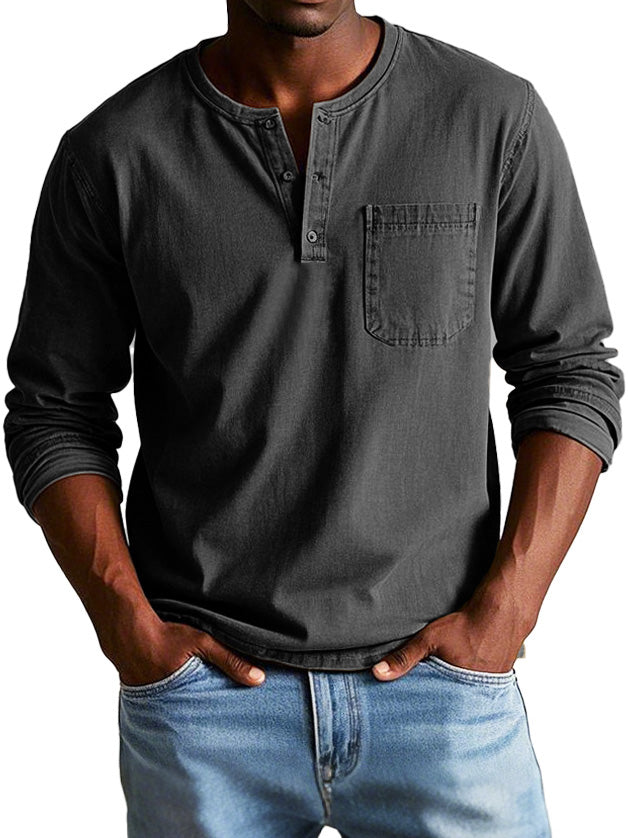 Atelier Élégance™ | T-shirt à col Henley classique