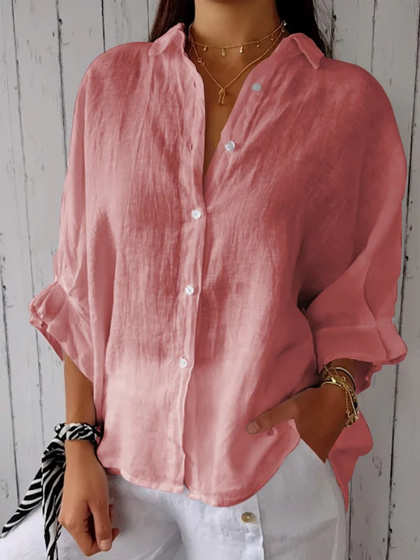 Atelier Élégance™ | Chemise Coton et Lin à Nouer dans le Dos