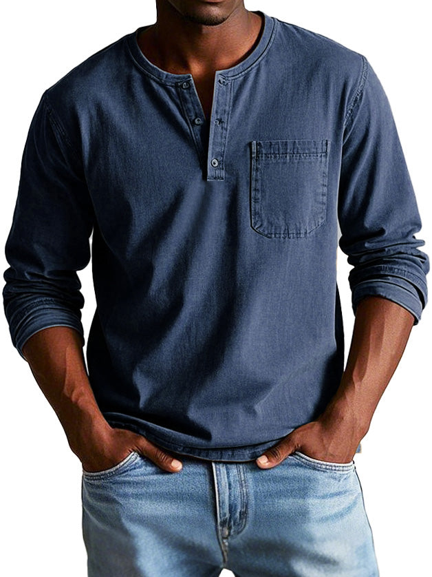 Atelier Élégance™ | T-shirt à col Henley classique