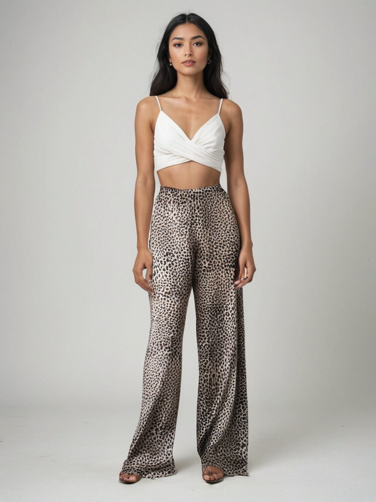 Atelier Élégance™ | Pantalon Large Léopard