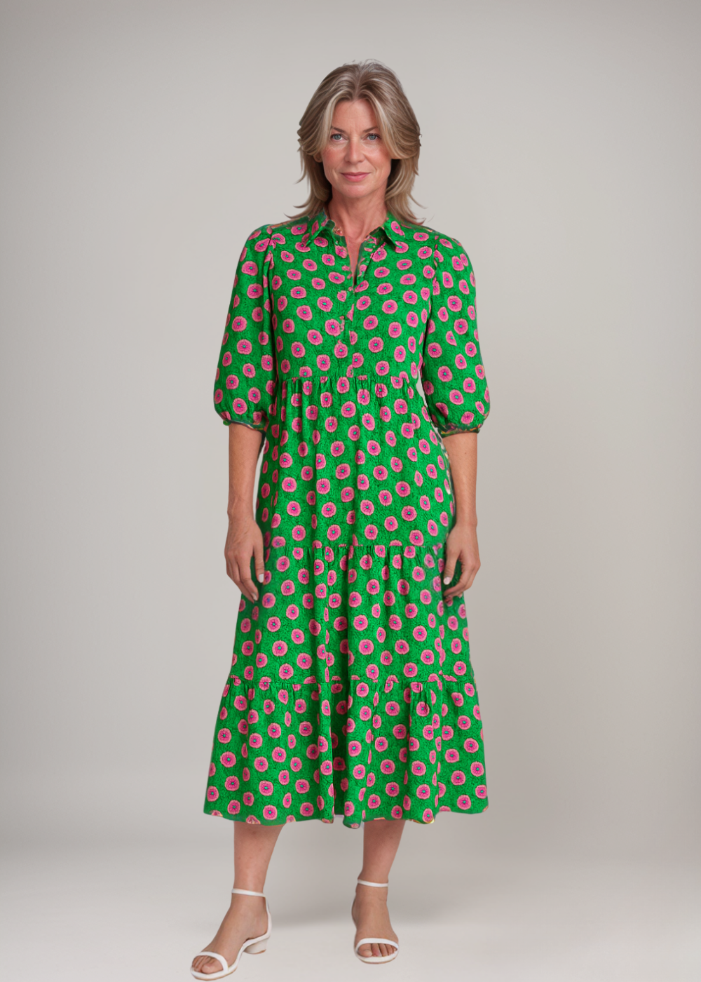 Atelier Élégance™ | Robe fluide avec imprimé de roses