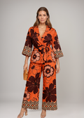Atelier Élégance™ | Ensemble Kimono à Fleurs & Pantalons Amples