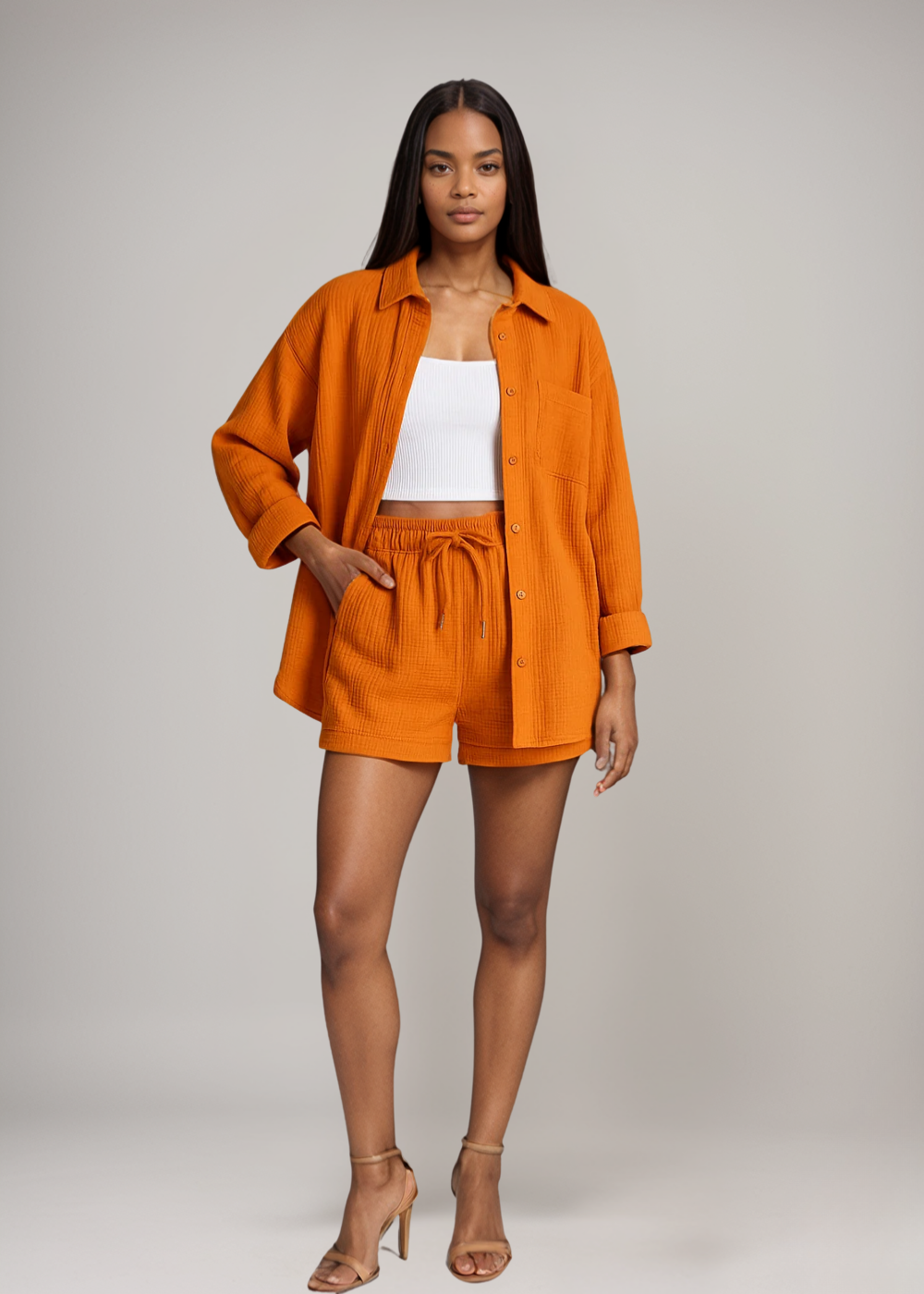 Atelier Élégance™ | Ensemble de Lounge en Coton Aéré