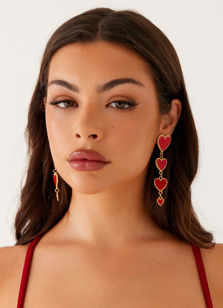 Atelier Élégance™ | Boucles d'oreilles Red Love