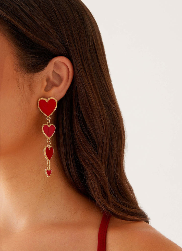 Atelier Élégance™ | Boucles d'oreilles Red Love