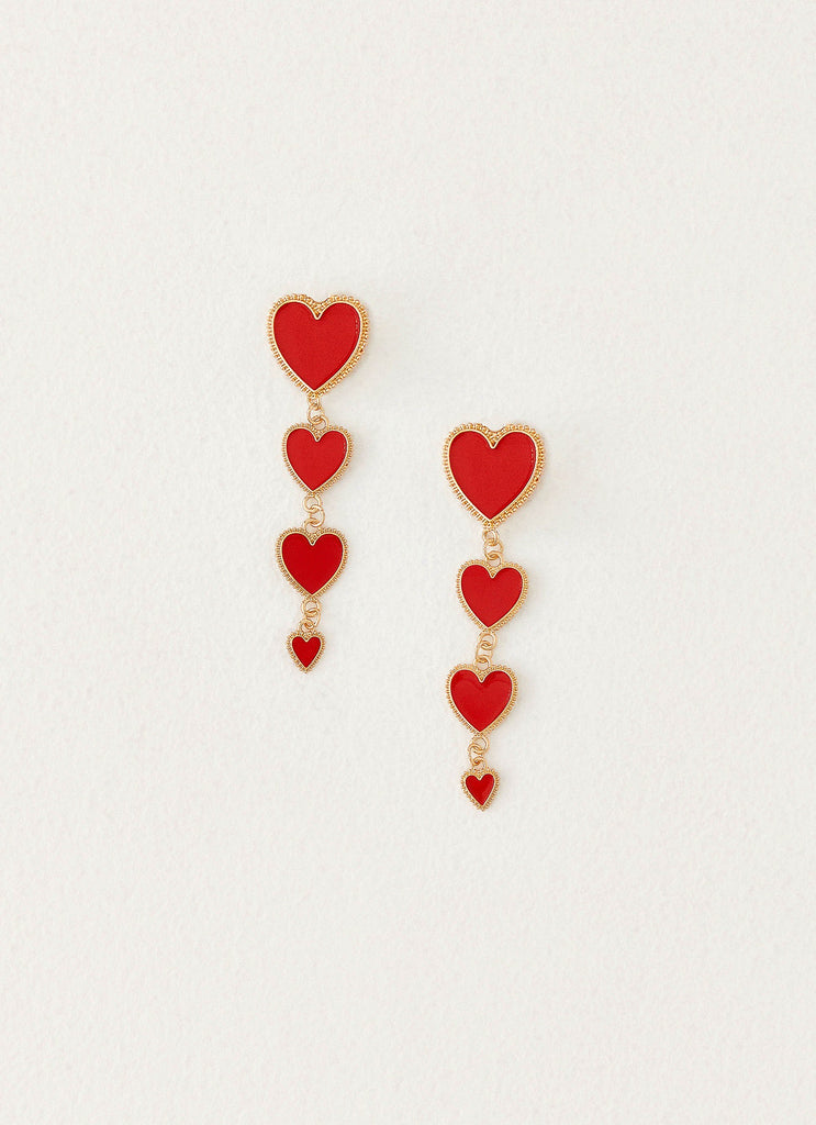 Atelier Élégance™ | Boucles d'oreilles Red Love