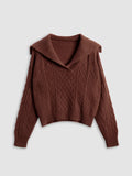 Atelier Élégance™ | Toujours Amoureuse Pull Tricot Bordeaux
