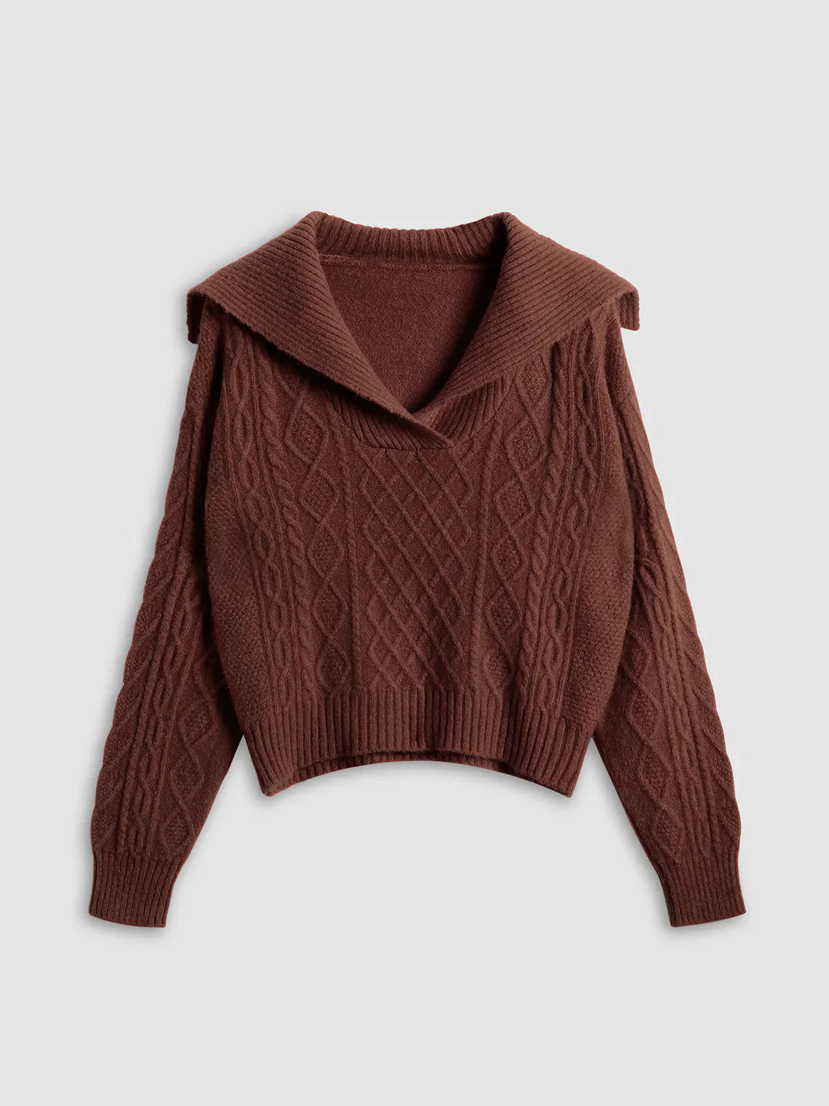 Atelier Élégance™ | Toujours Amoureuse Pull Tricot Bordeaux