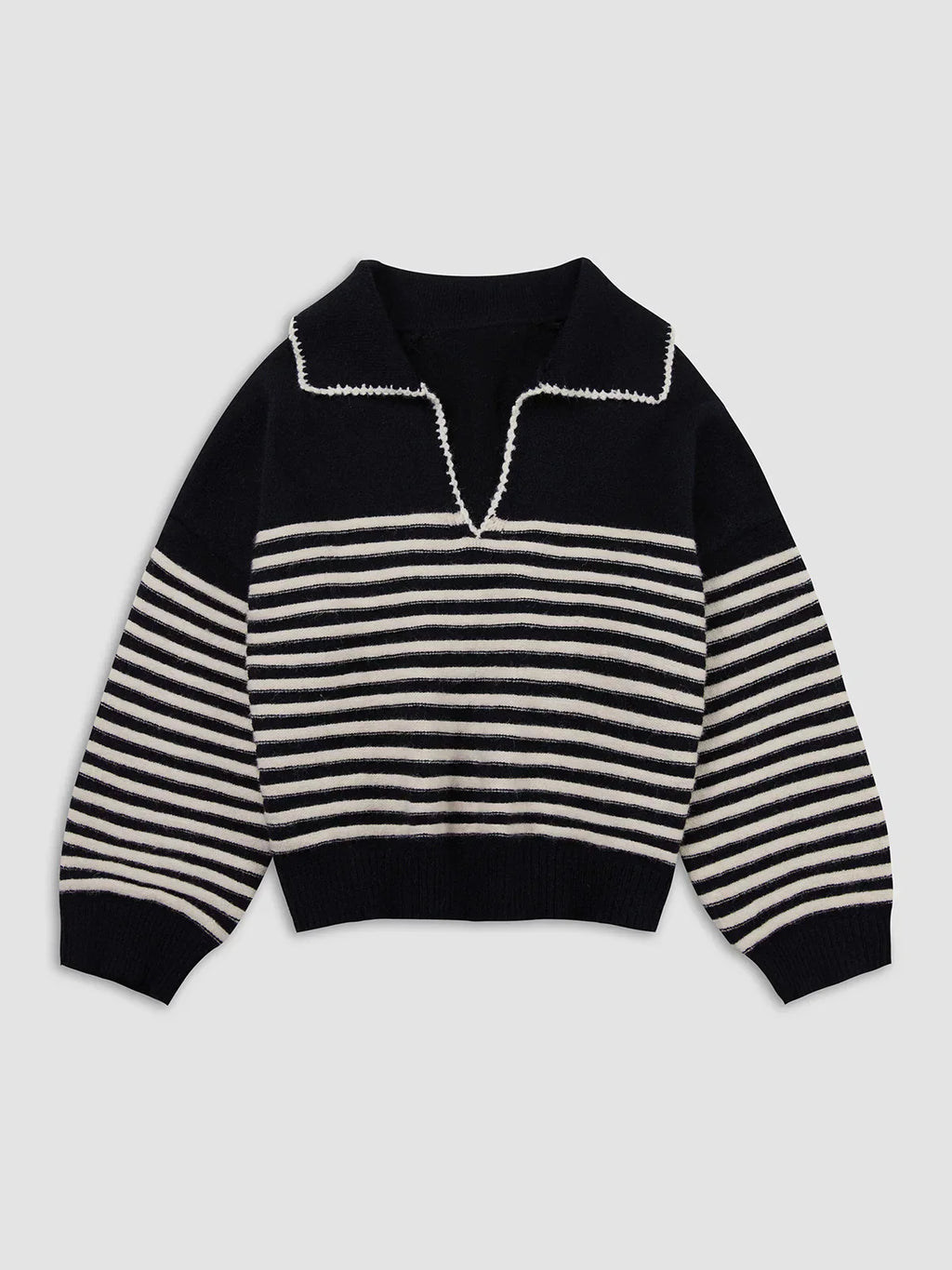 Atelier Élégance™ | Pull à rayures Bold Chic Crosswalk