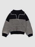 Atelier Élégance™ | Pull à rayures Bold Chic Crosswalk