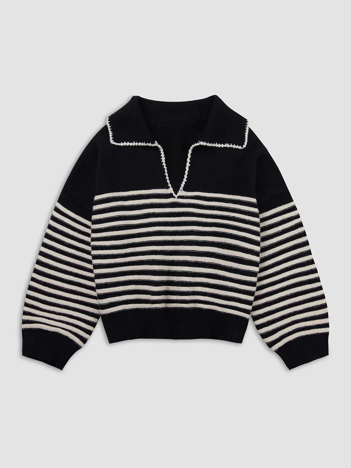 Atelier Élégance™ | Pull à rayures Bold Chic Crosswalk