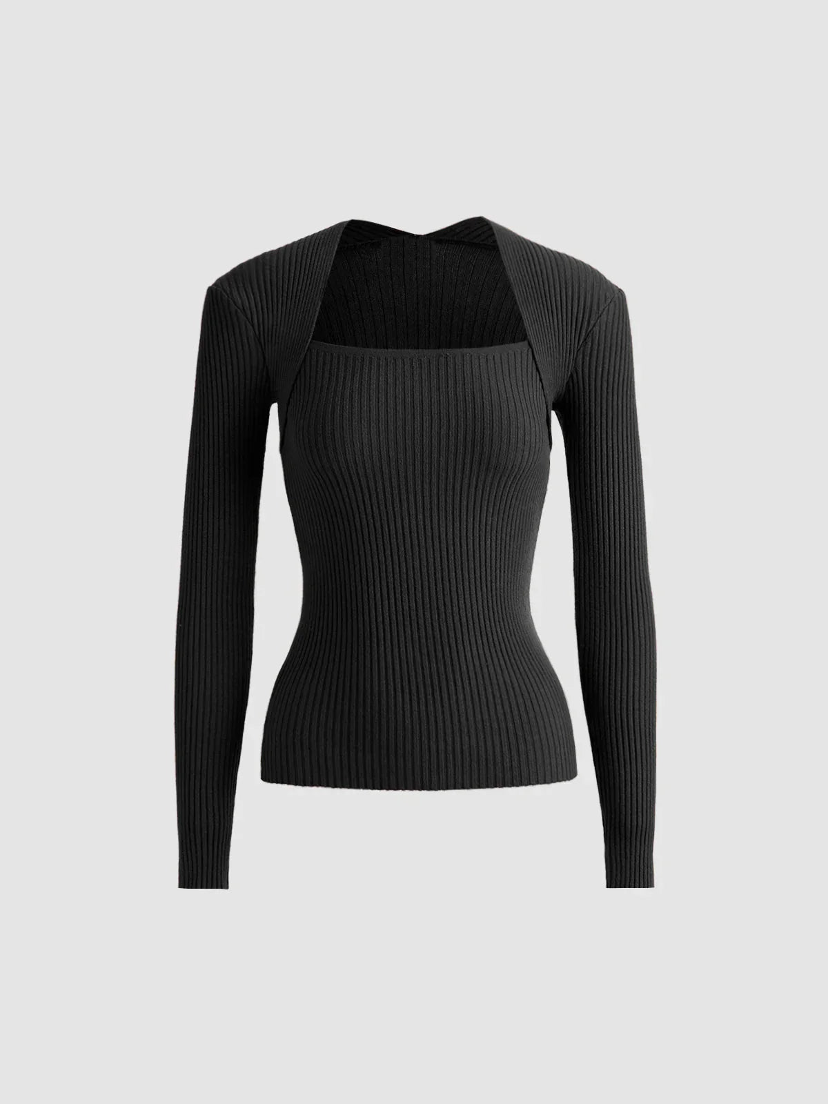 Atelier Élégance™ | Pull en maille côtelée Bronzework