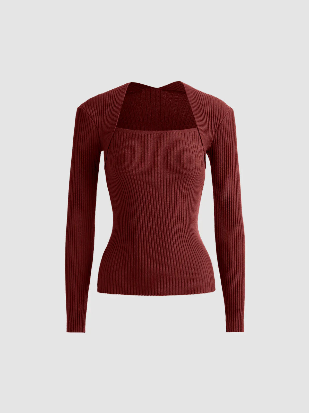 Atelier Élégance™ | Pull en maille côtelée Bronzework