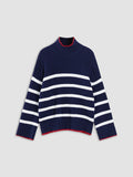 Atelier Élégance™ | Pull col montant à rayures contrastées