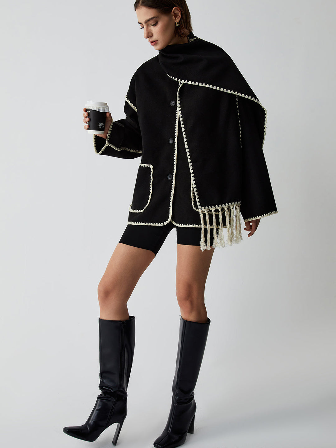 Atelier Élégance™ | Manteau écharpe Emma