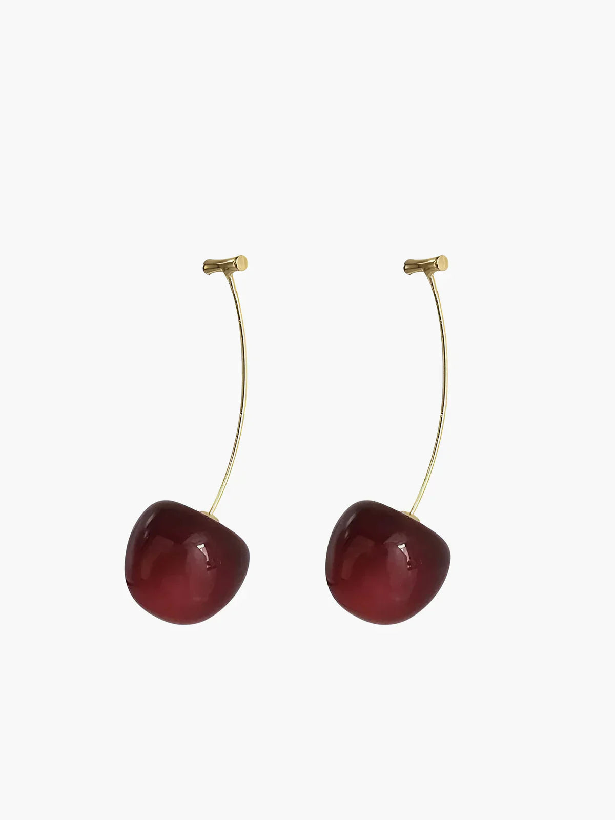 Atelier Élégance™ | Boucles d'oreilles Cherry Drop Bourgogne