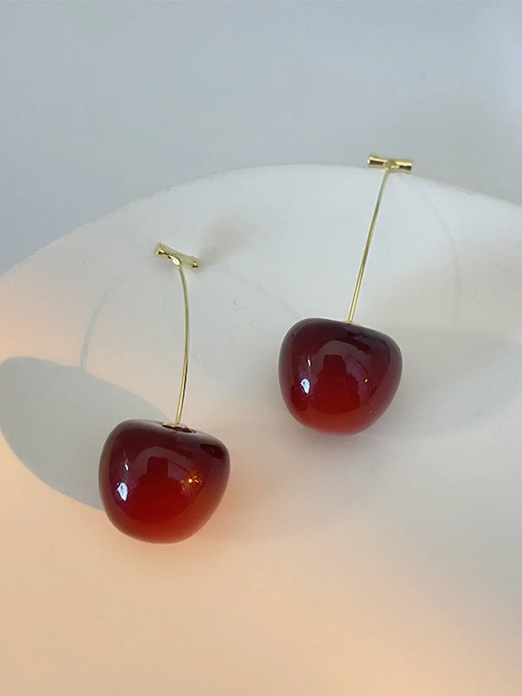 Atelier Élégance™ | Boucles d'oreilles Cherry Drop Bourgogne