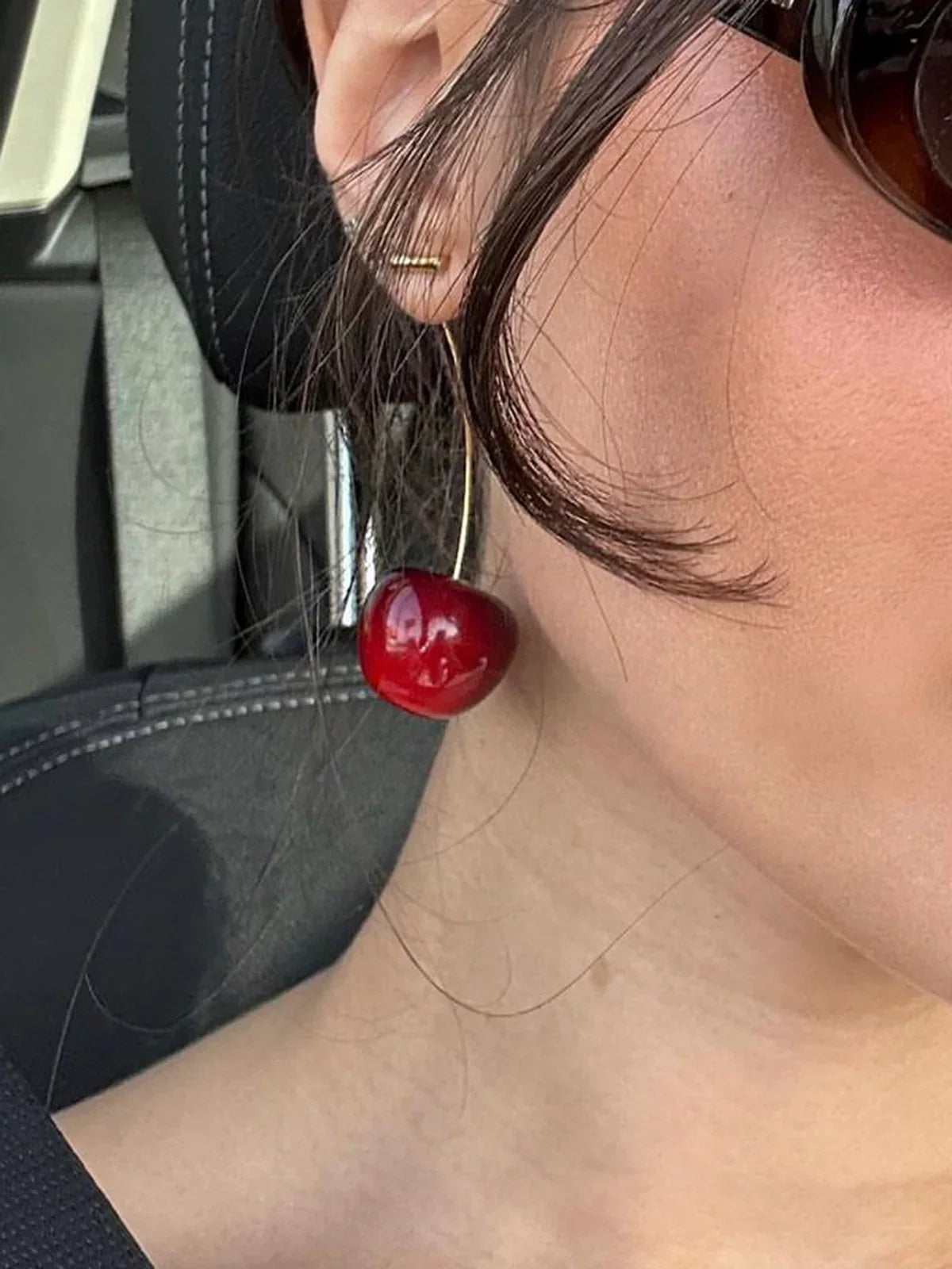Atelier Élégance™ | Boucles d'oreilles Cherry Drop Bourgogne