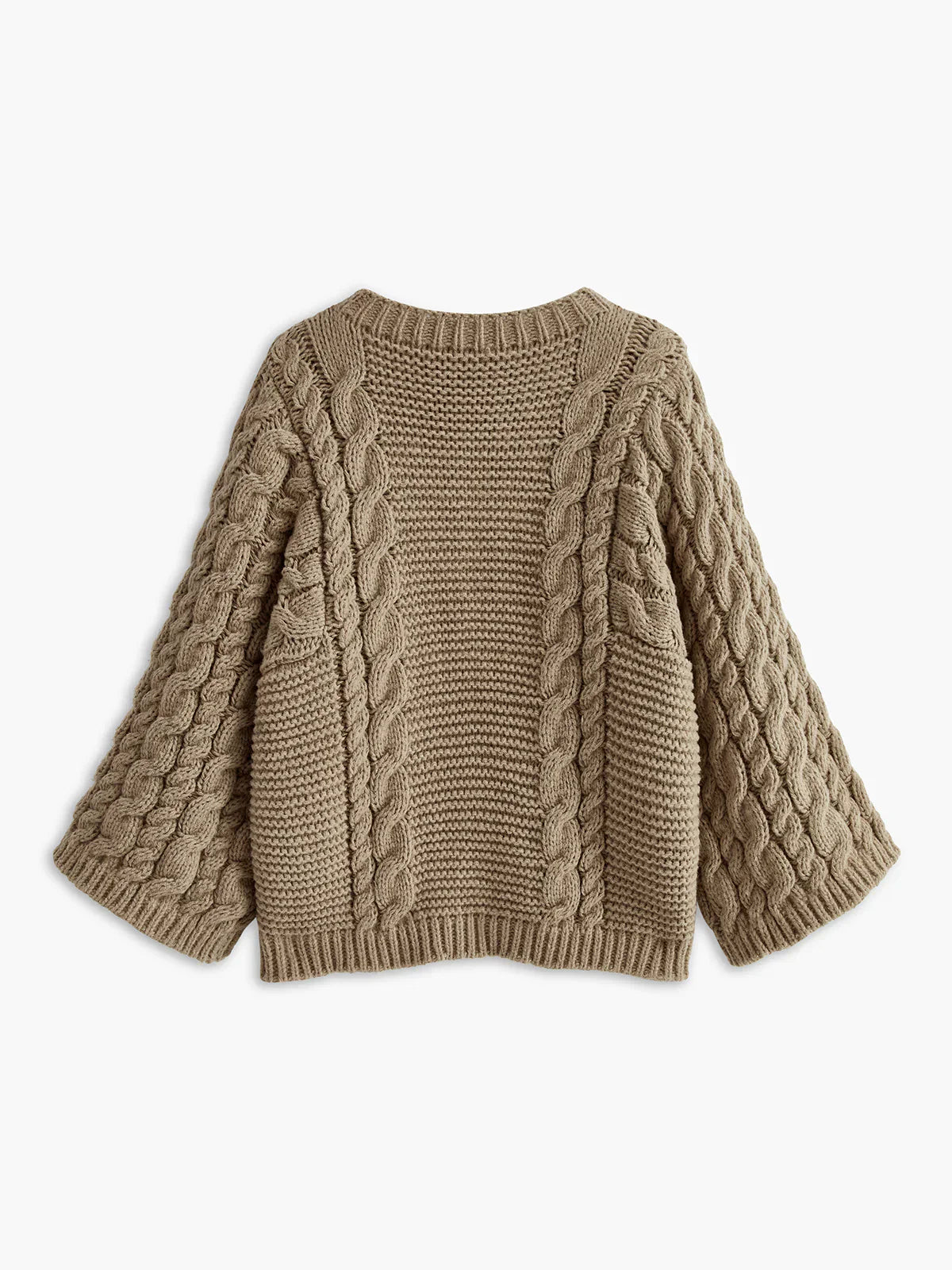 Atelier Élégance™ | Pull en Tricot Câble à Col Rond de Loisirs