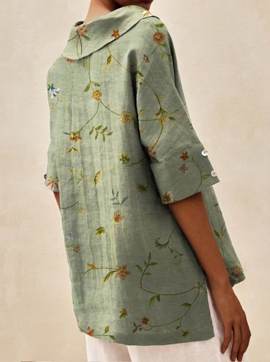 Atelier Élégance™ | Andrea - Haut Léger Floral Estival