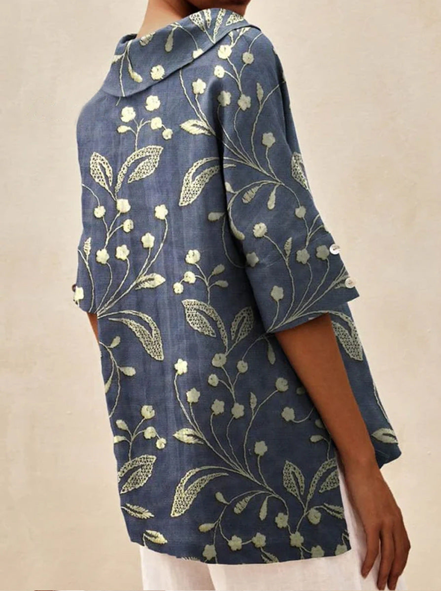 Atelier Élégance™ | Andrea - Haut Léger Floral Estival