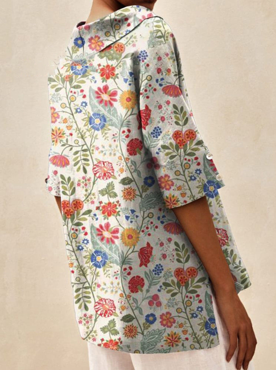 Atelier Élégance™ | Andrea - Haut Léger Floral Estival