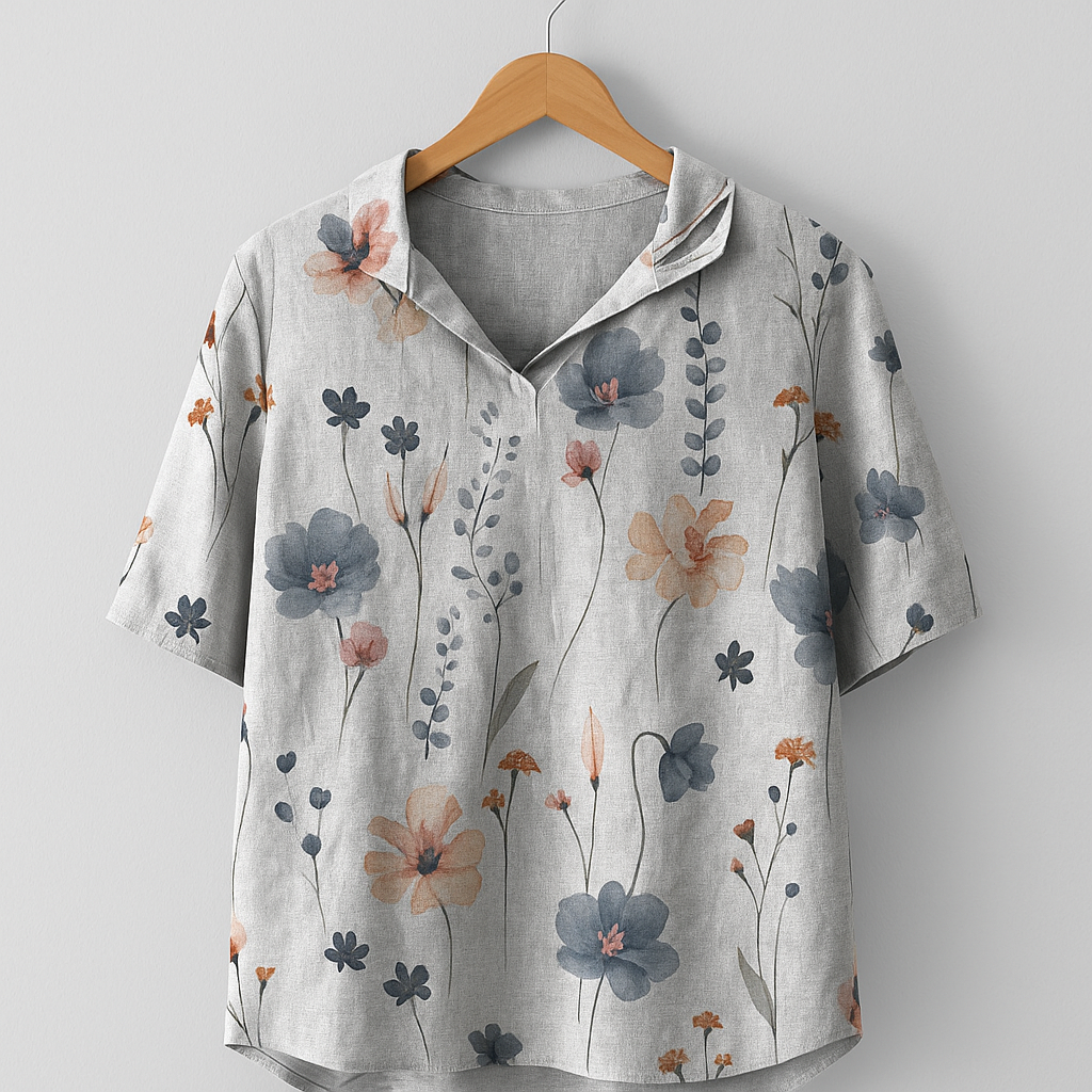 Atelier Élégance™ | Andrea - Haut Léger Floral Estival