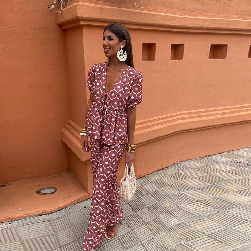 Atelier Élégance™ | Ensemble à manches bouffantes et détail à nouer