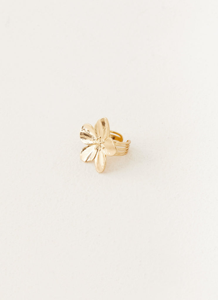 Atelier Élégance™ | Anneau de fleur d'or