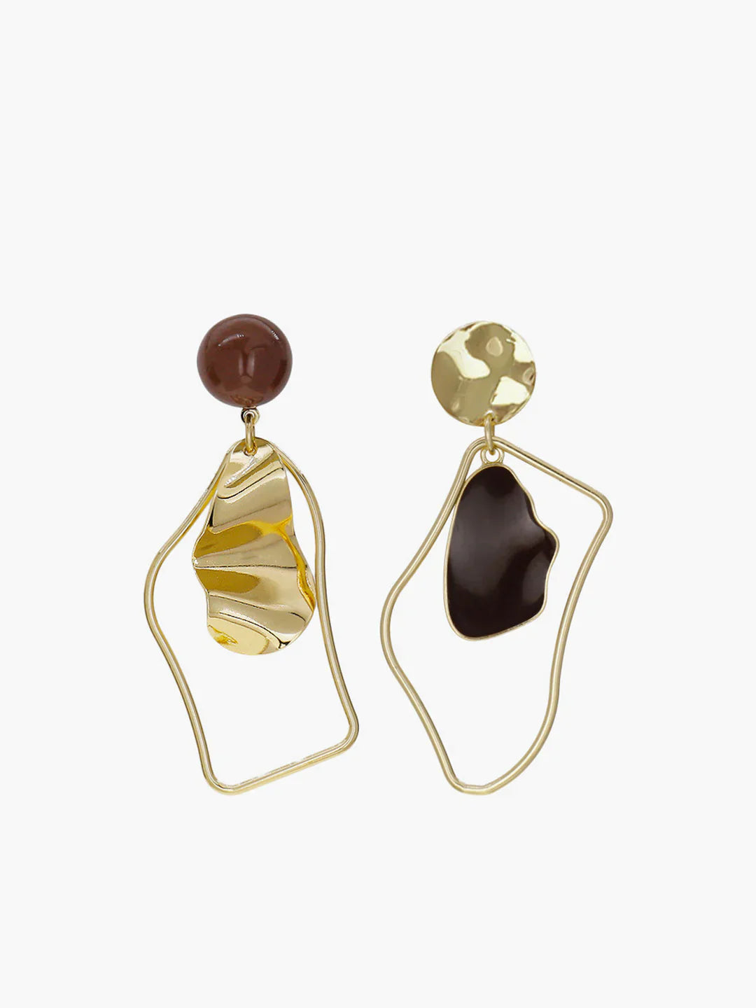 Atelier Élégance™ | Boucles d'oreilles pendantes irrégulières de mode rétro