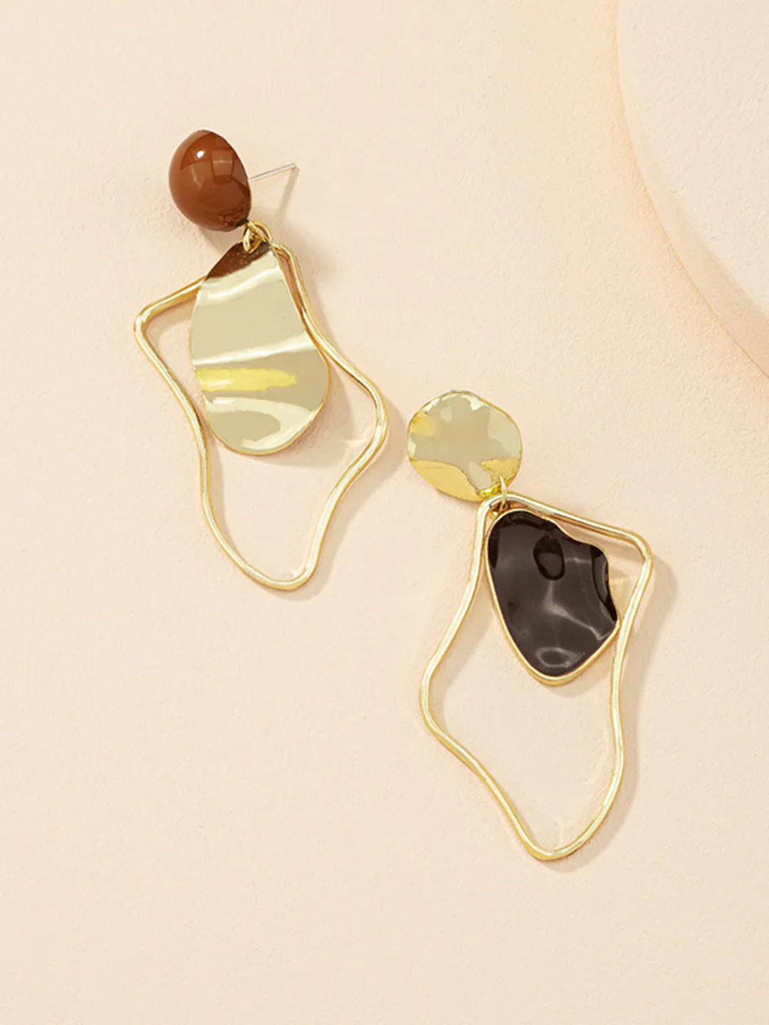 Atelier Élégance™ | Boucles d'oreilles pendantes irrégulières de mode rétro
