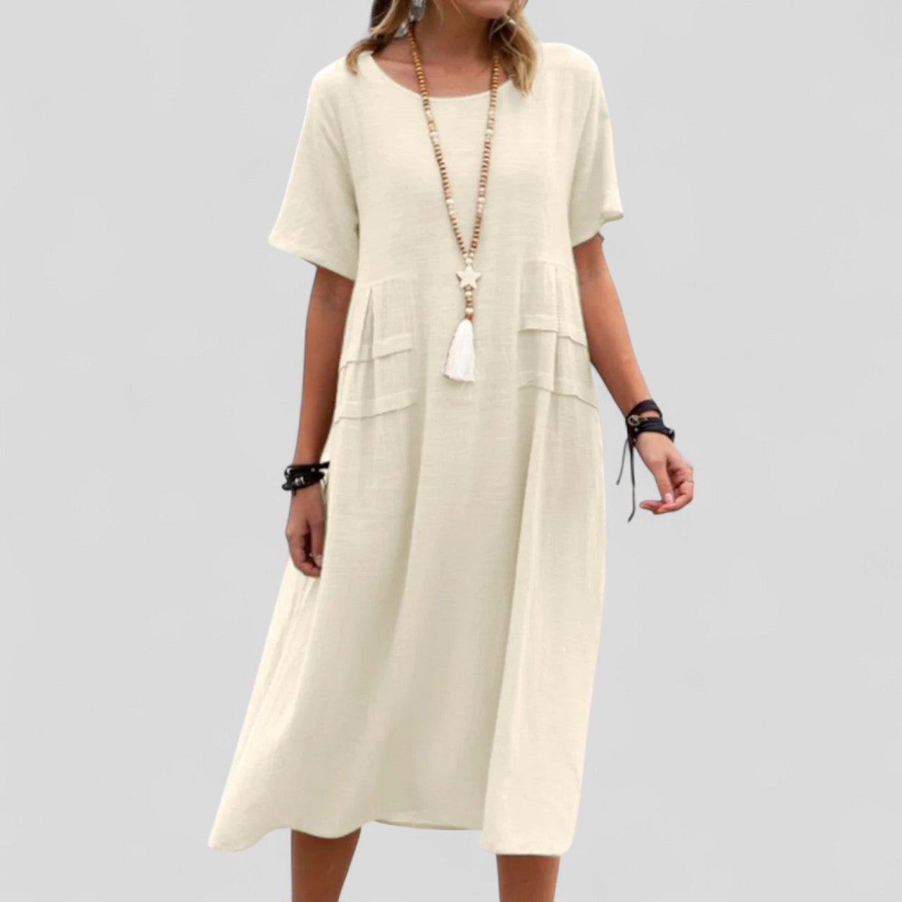 Atelier Élégance™ | Robe midi décontractée avec poches