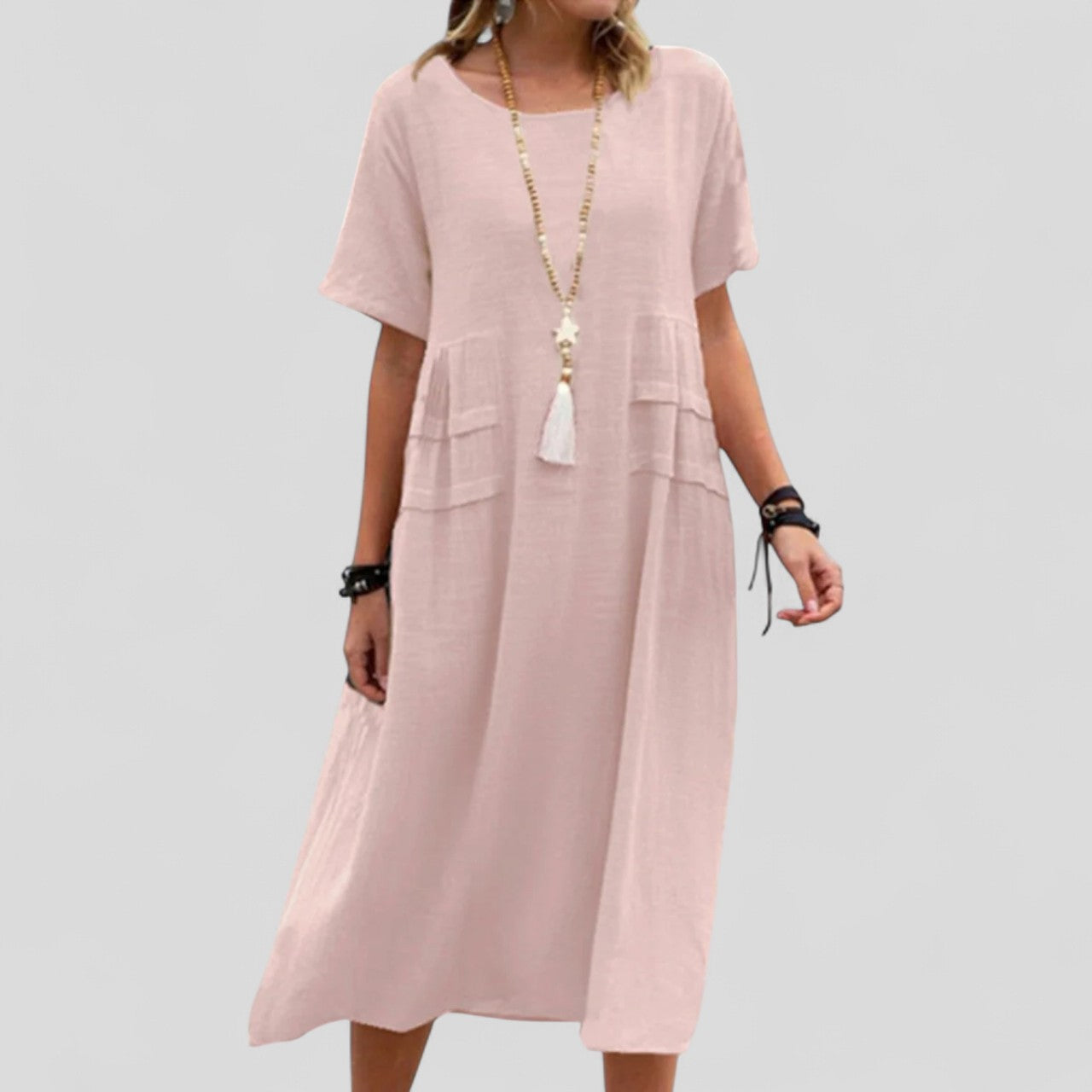 Atelier Élégance™ | Robe midi décontractée avec poches