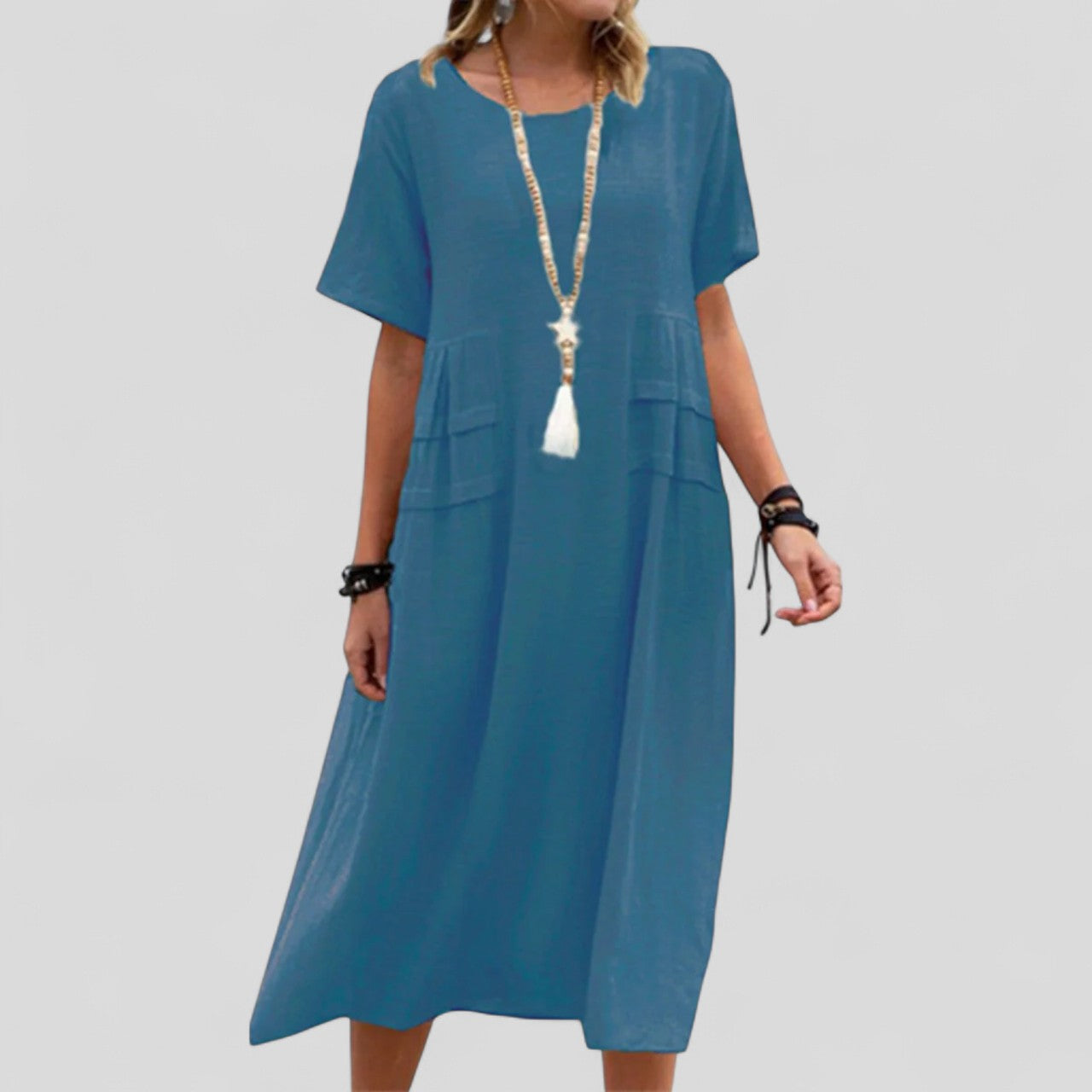 Atelier Élégance™ | Robe midi décontractée avec poches