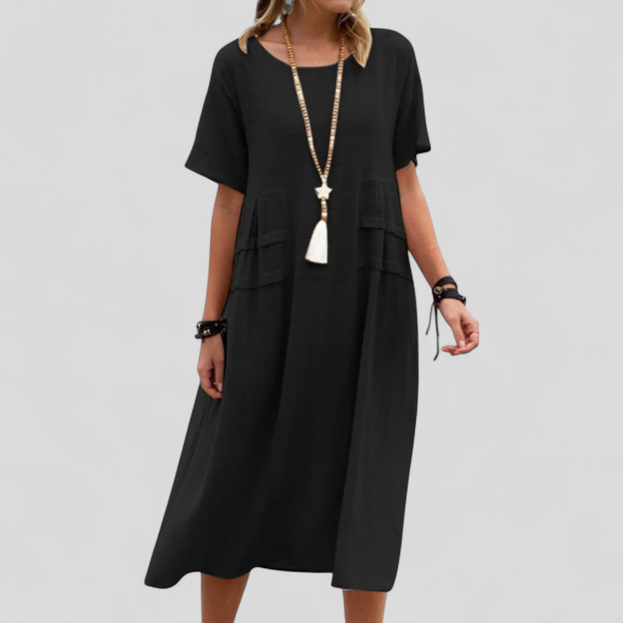 Atelier Élégance™ | Robe midi décontractée avec poches
