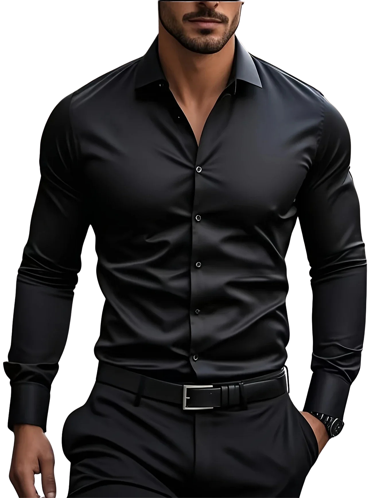 Lenoir™ | Chemise élégante à manches longues avec boutons