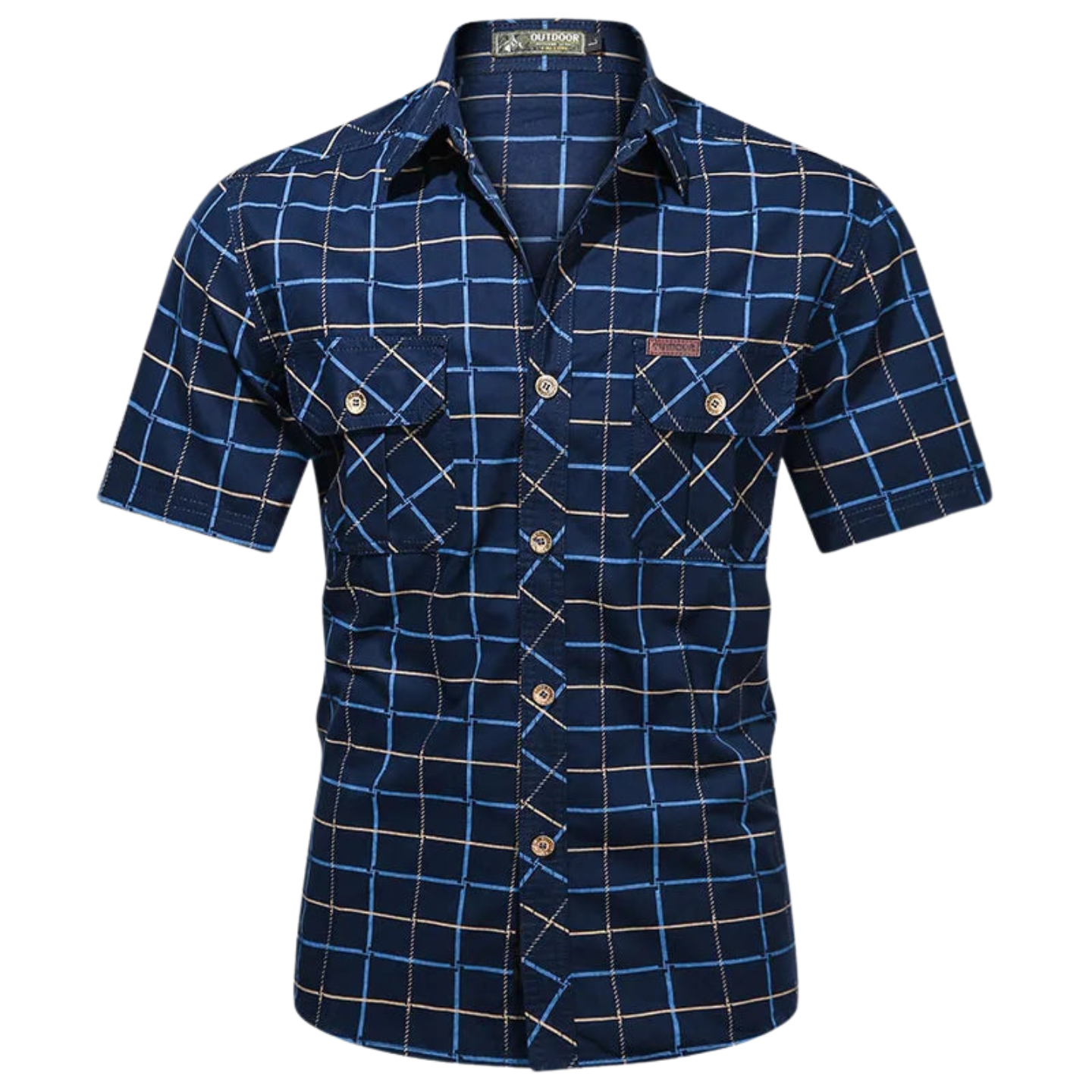 Lenoir™ | Chemise élégante à manches courtes à carreaux