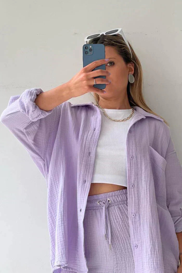 Atelier Élégance™ | Ensemble de Lounge en Coton Aéré