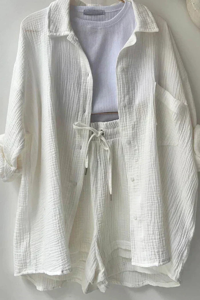 Atelier Élégance™ | Ensemble de Lounge en Coton Aéré