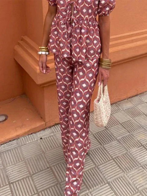 Atelier Élégance™ | Ensemble à manches bouffantes et détail à nouer