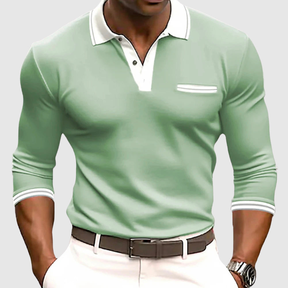 Lenoir™ - Chemise à détails contrastés élégants