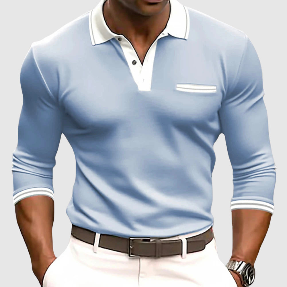 Lenoir™ - Chemise à détails contrastés élégants