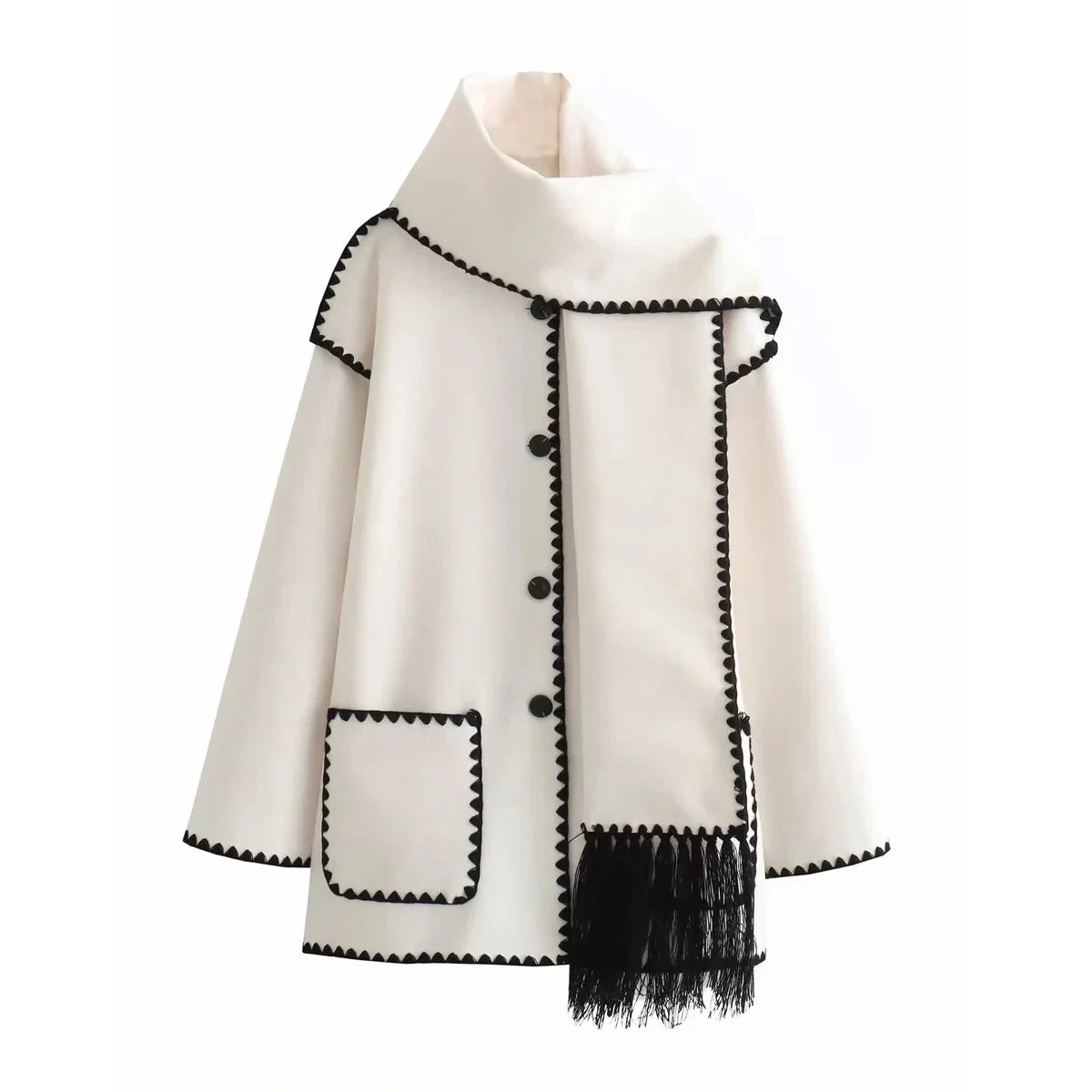 Atelier Élégance™ | Manteau écharpe Emma