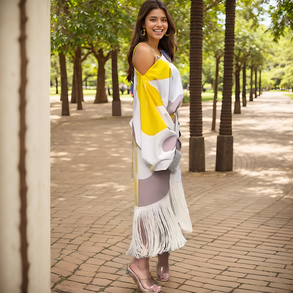 Atelier Élégance™ | Robe en satin avec manches bouffantes